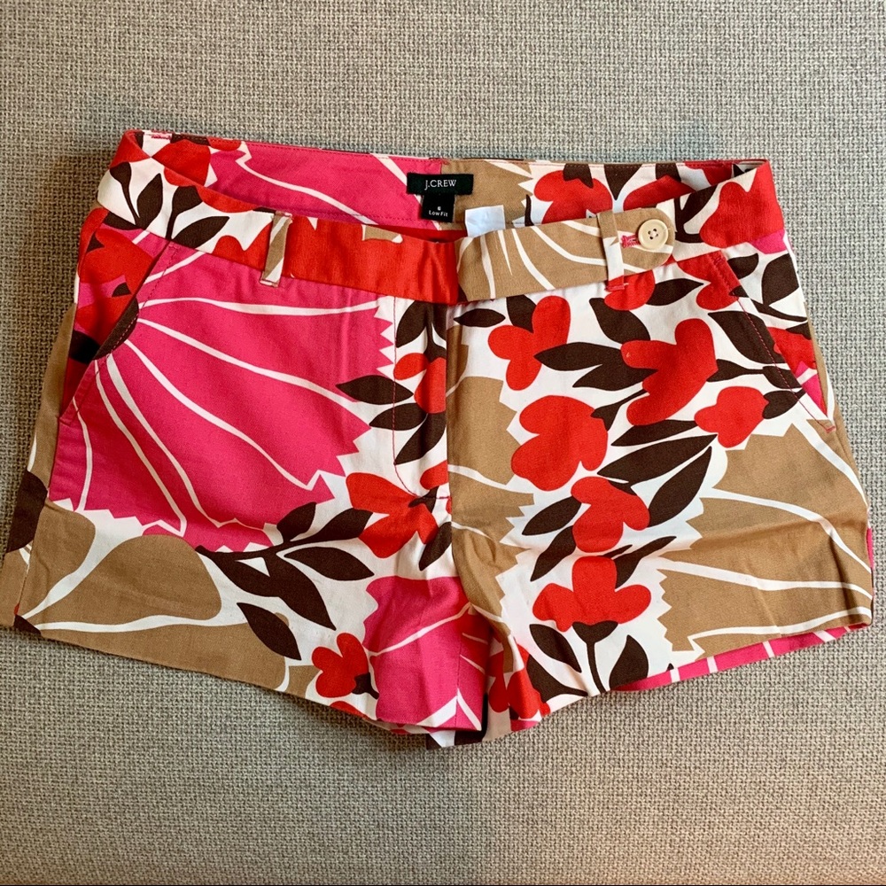 J Crew Floral Print Low Fit Shorts